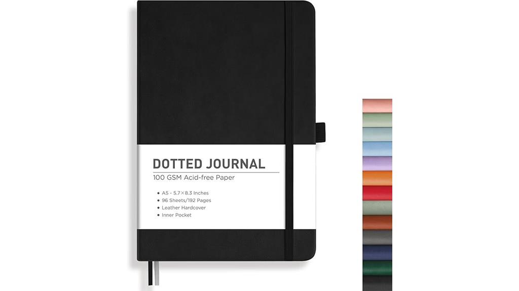 leather a5 dotted journal