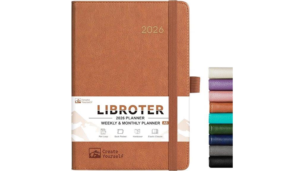 leather weekly planner organizer