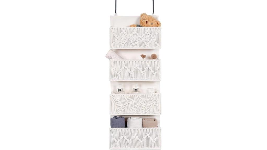 macrame door pocket organizer