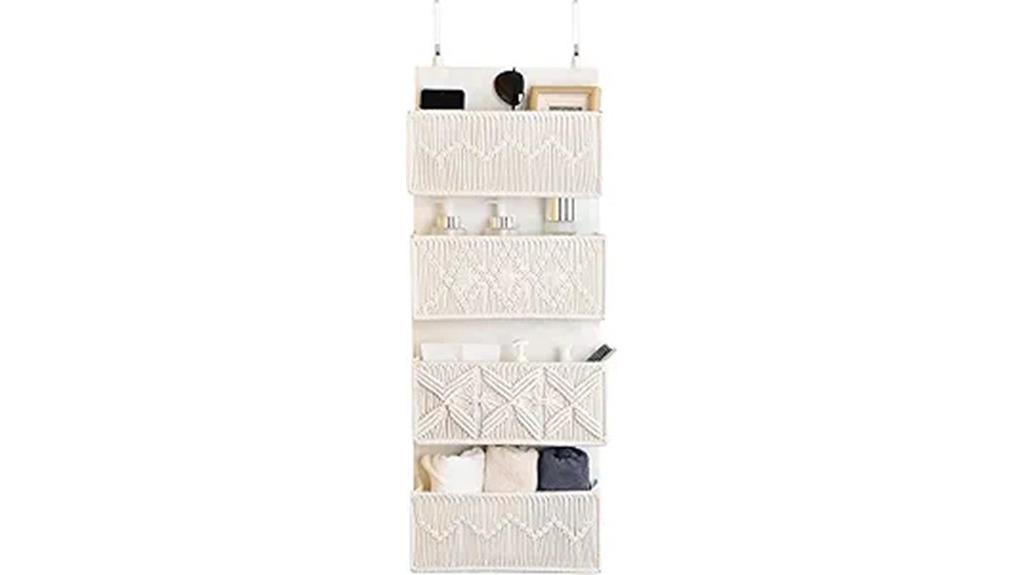 macrame nursery door organizer