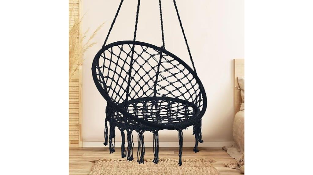 macrame tassel swing chair