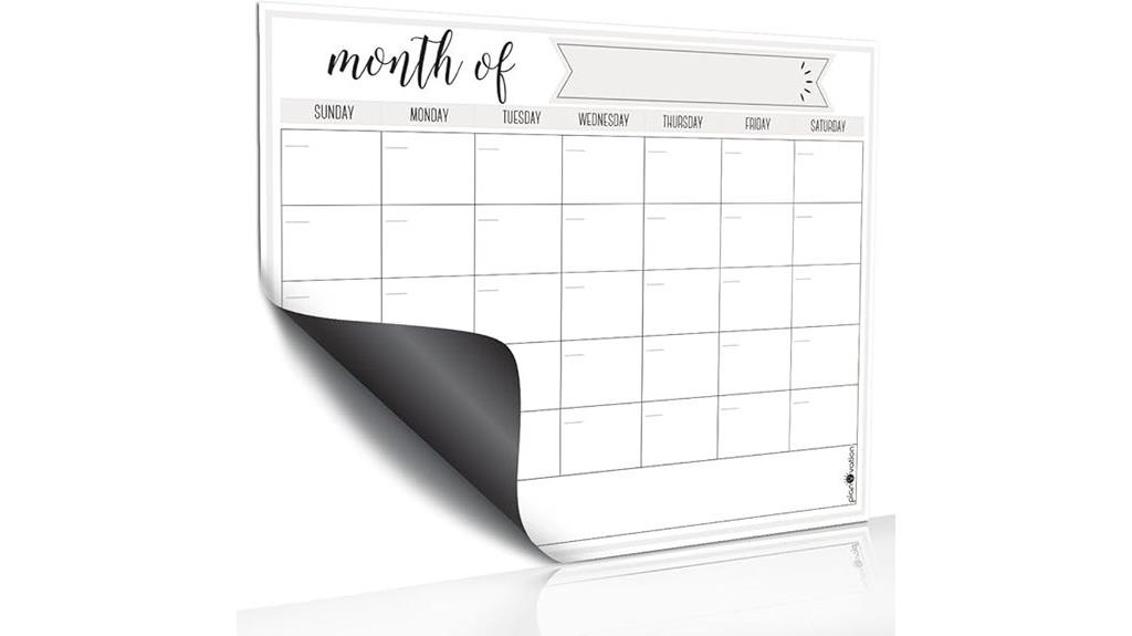 magnetic fridge calendar whiteboard
