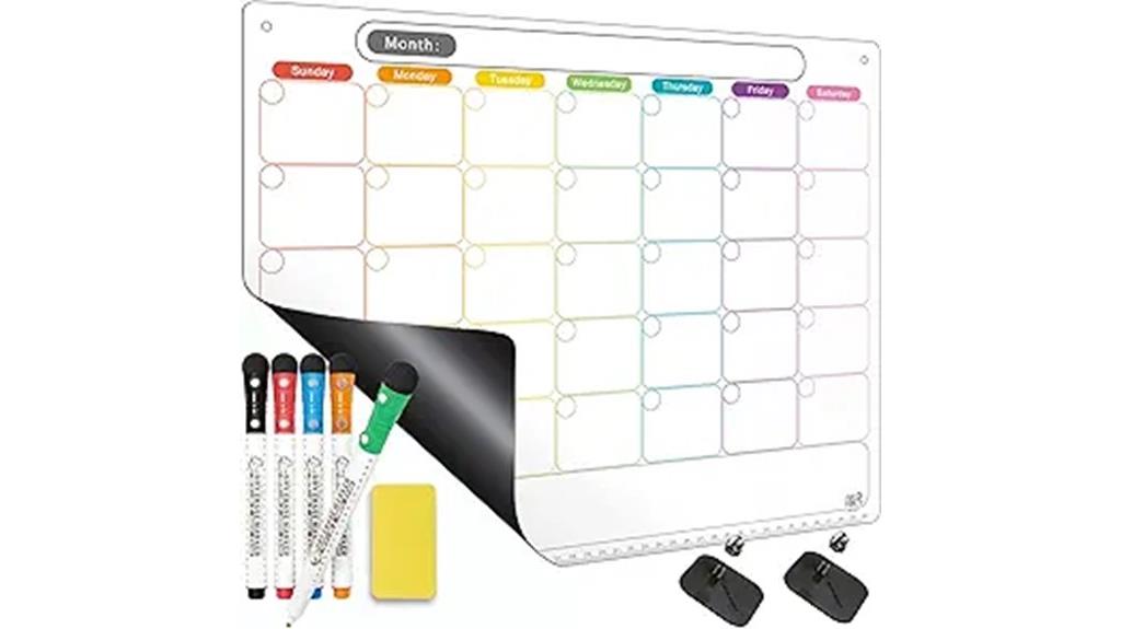 magnetic whiteboard calendar kit