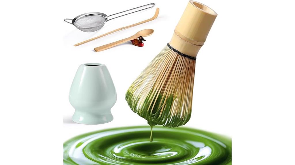 matcha whisk with holder