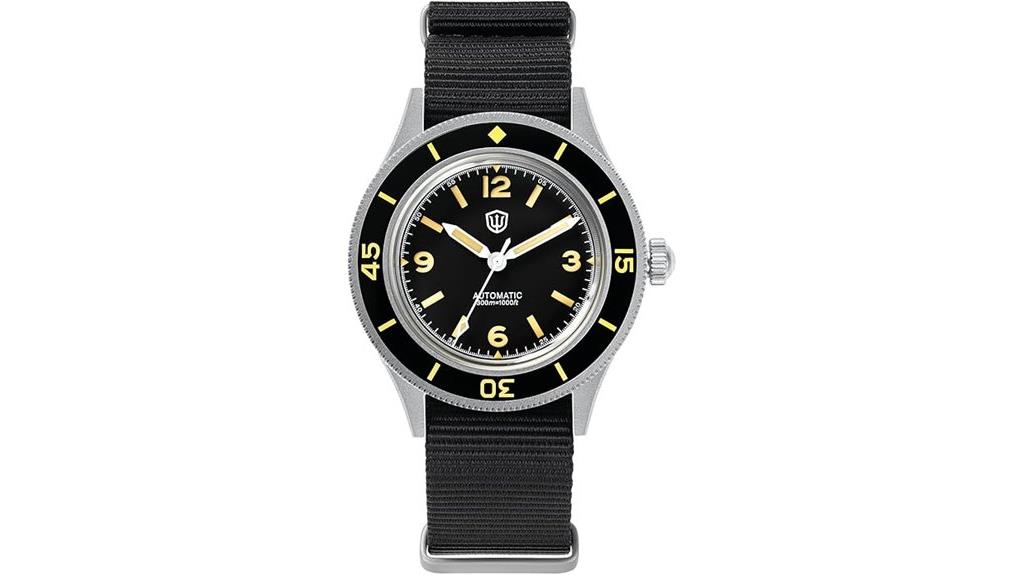 men s 40mm waterproof dive watch