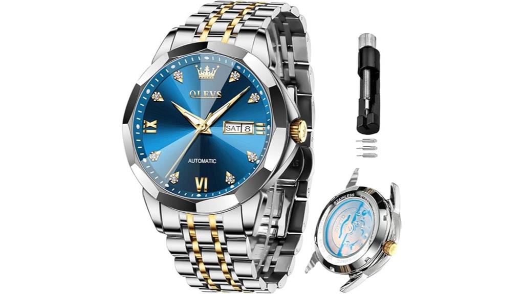 men s automatic stainless watch