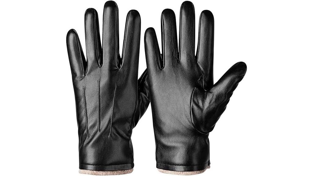 men s winter leather gloves
