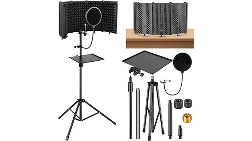 microphone isolation shield stand