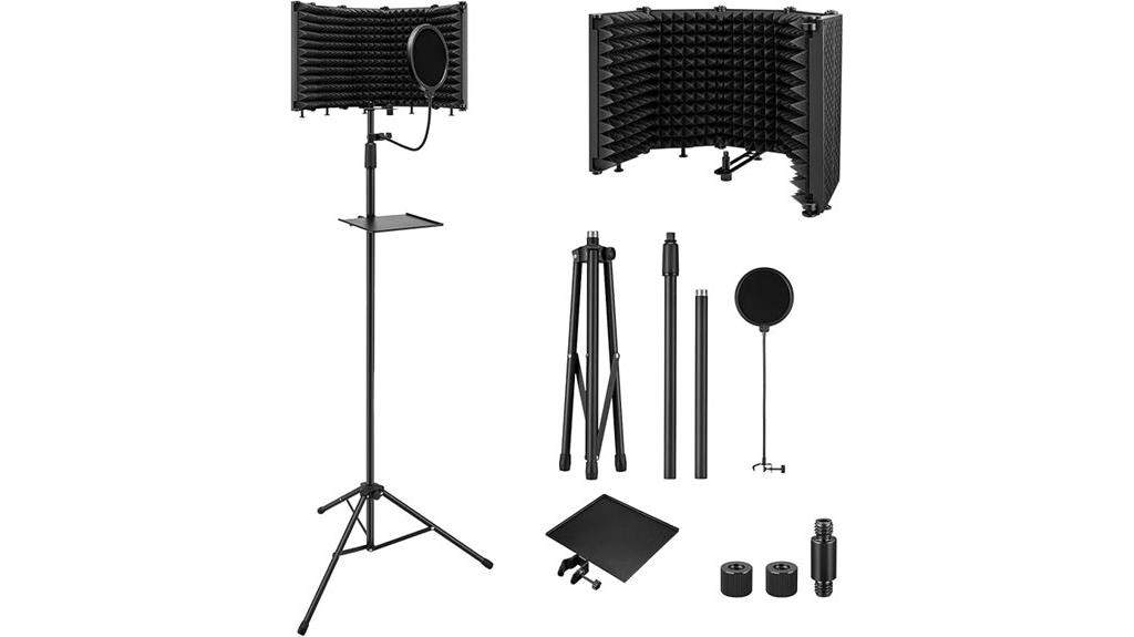 microphone shield with pop