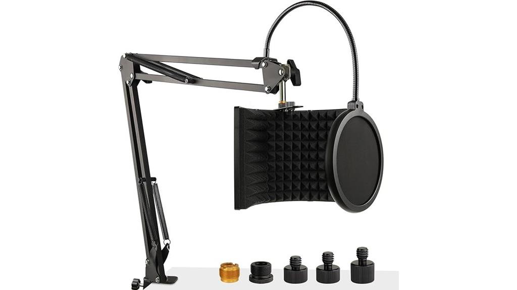 microphone shield with stand
