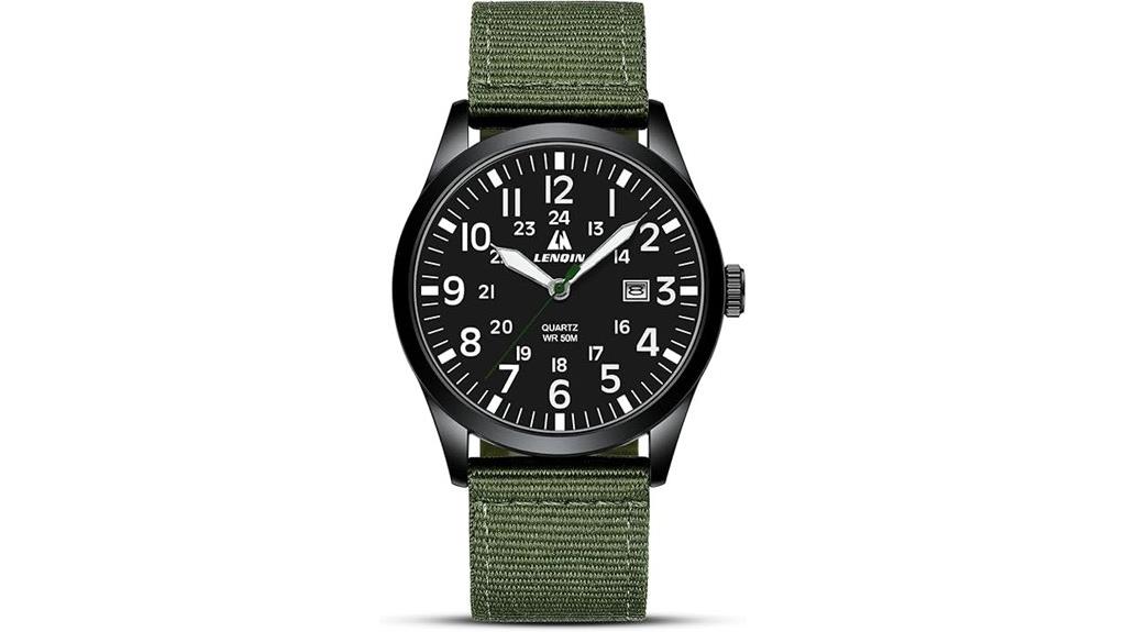 military nylon strap watch