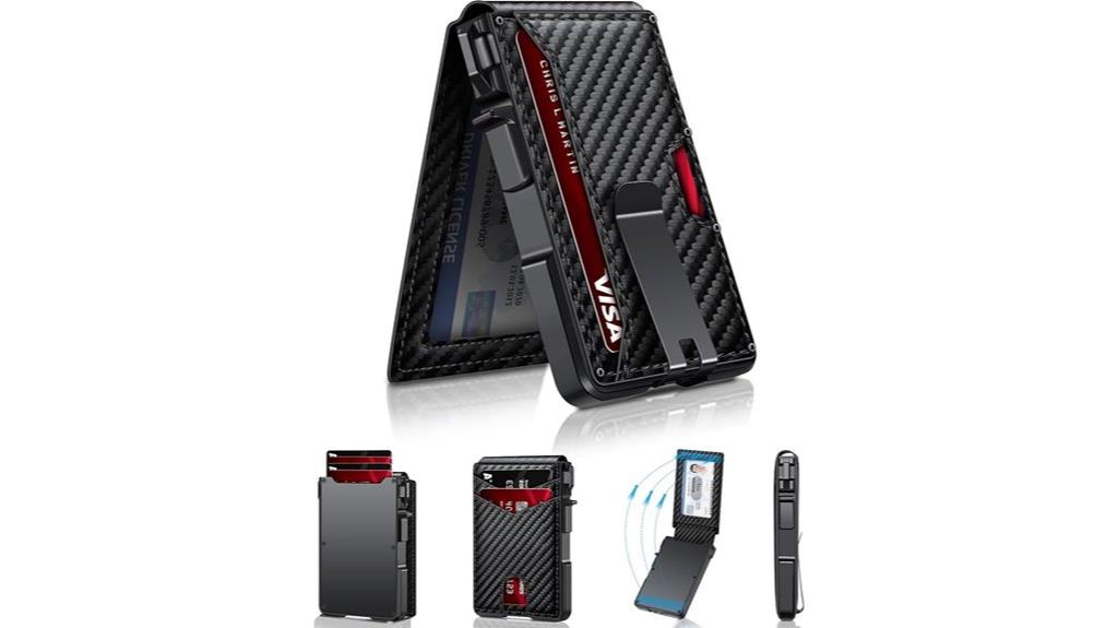 minimalist rfid wallet with clip