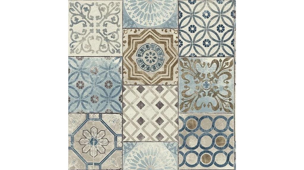 moroccan faux tile wallpaper