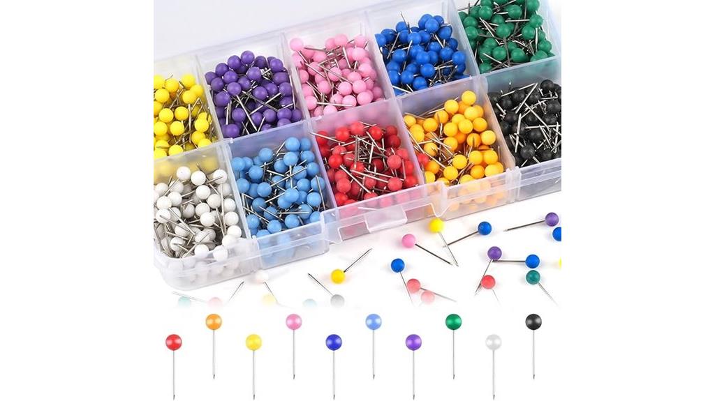 multi color push pins set
