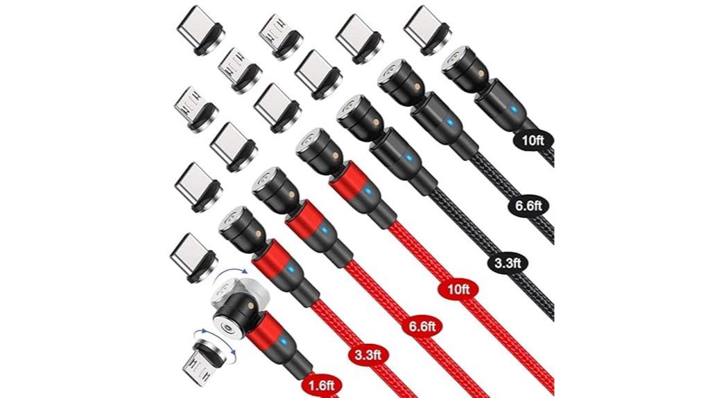 multi length magnetic charging cables