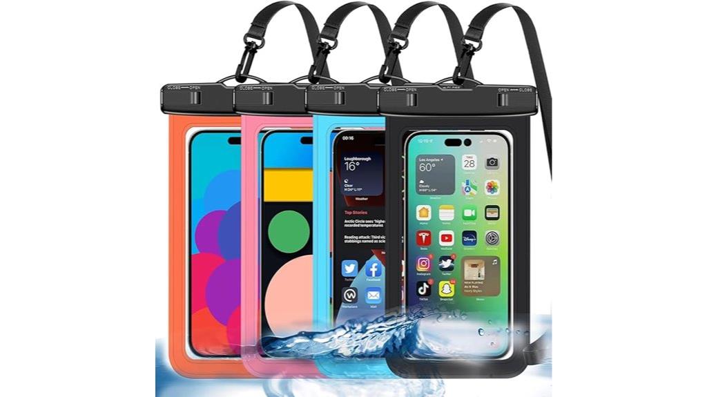 multicolor waterproof phone pouch