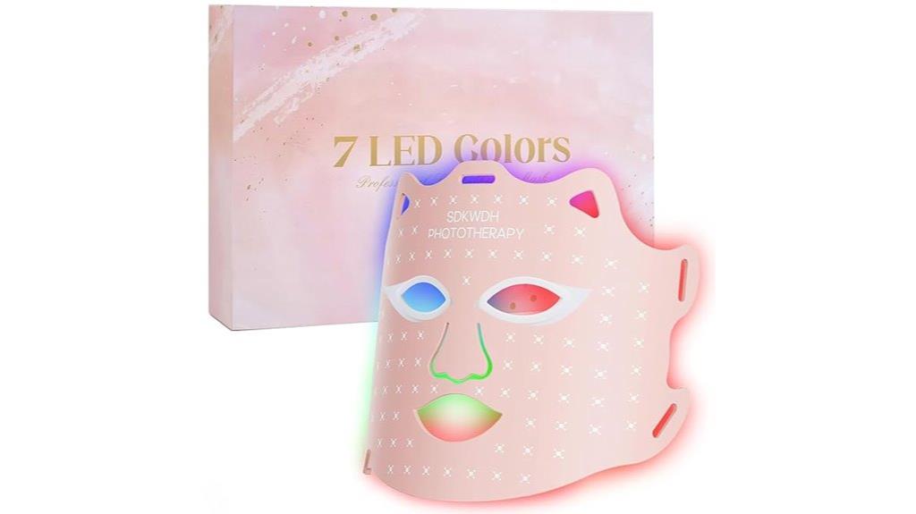 multicolored facial therapy mask
