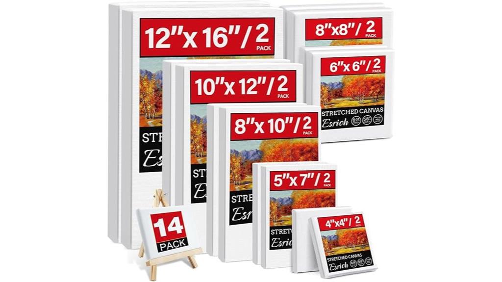 multiple size canvas pack