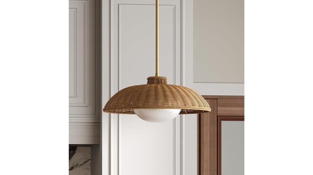 nathan belle rattan pendant