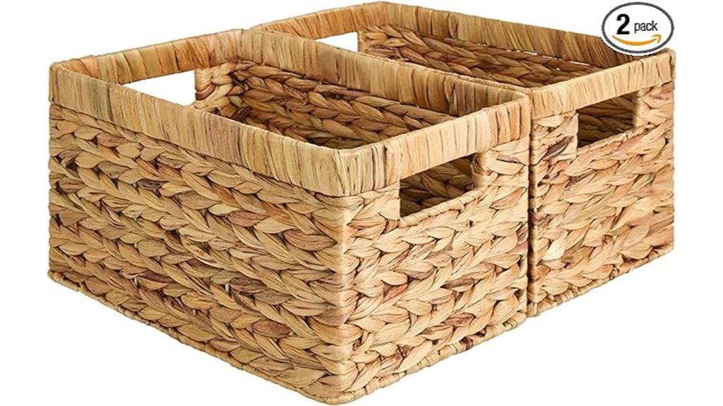 natural hyacinth storage baskets