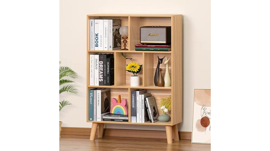natural wooden 3 tier shelf