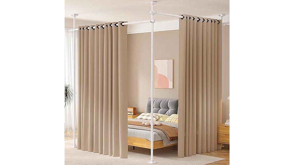 no drill curtain wall divider