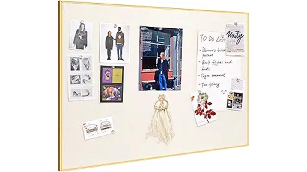 oatmeal white pin board