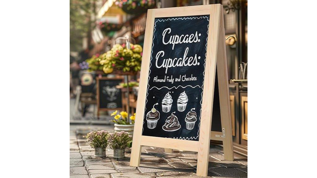 outdoor wooden sandwich sign