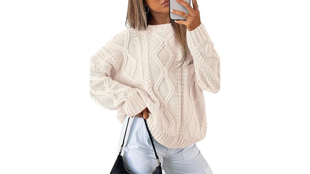 oversized cable knit sweater