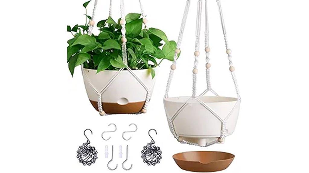 pair of hanging planters