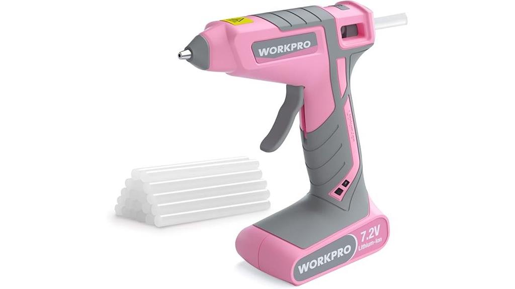 pink cordless hot glue gun