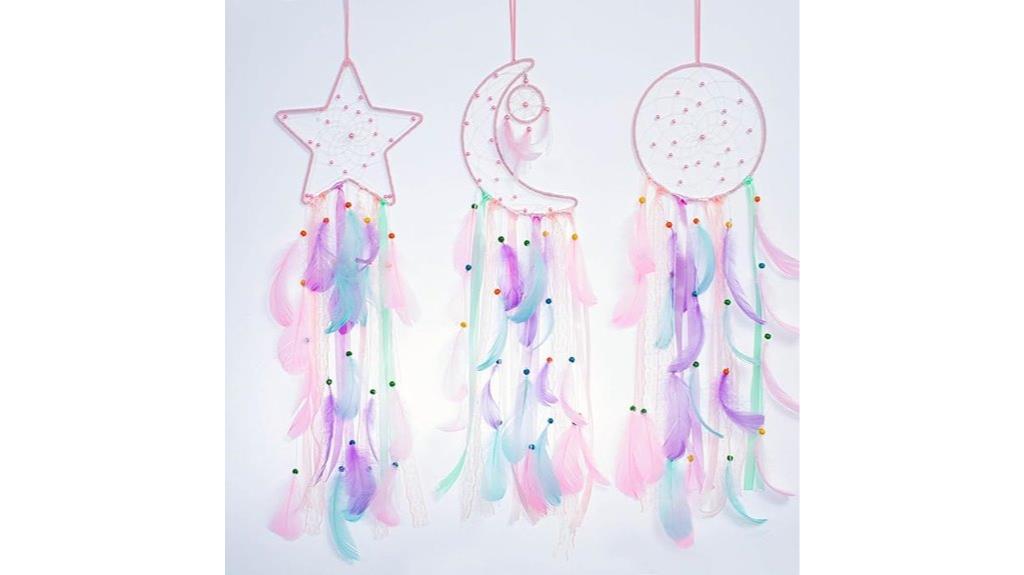 pink moon sun dream catchers