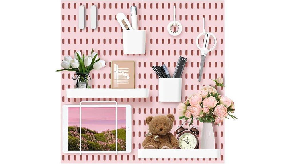 pink pegboard wall kit