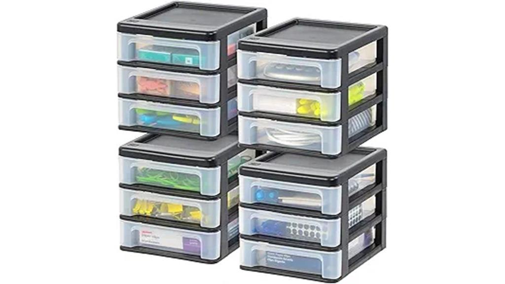 plastic desktop storage organizer