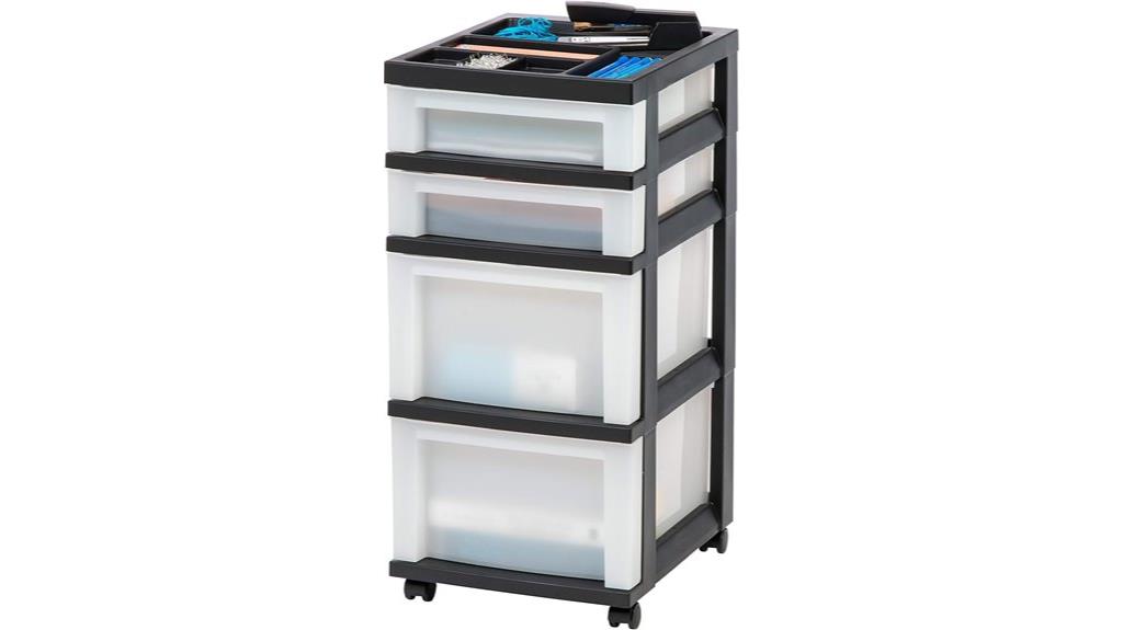 plastic rolling cart drawers