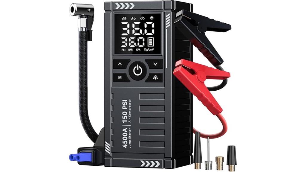 portable jump starter compressor