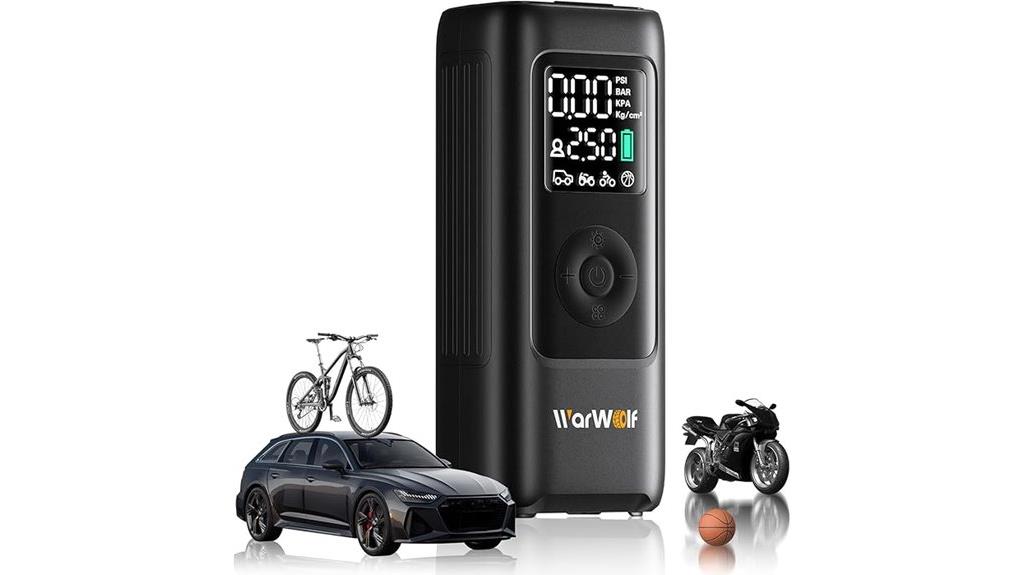 portable tire inflator with gauge