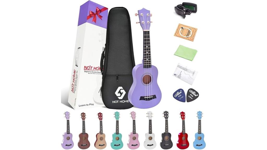 purple soprano ukulele pack