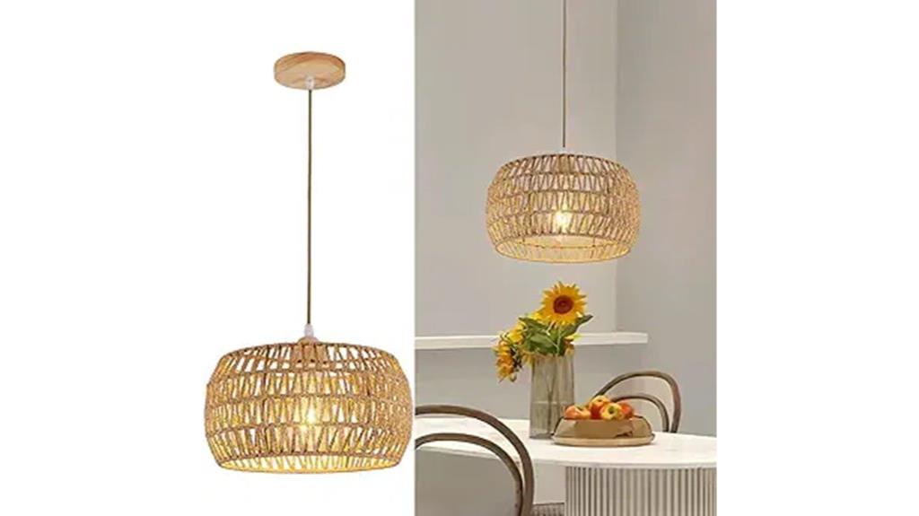 rattan bohemian ceiling light