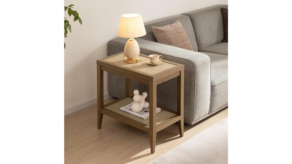 rattan night stand bedside