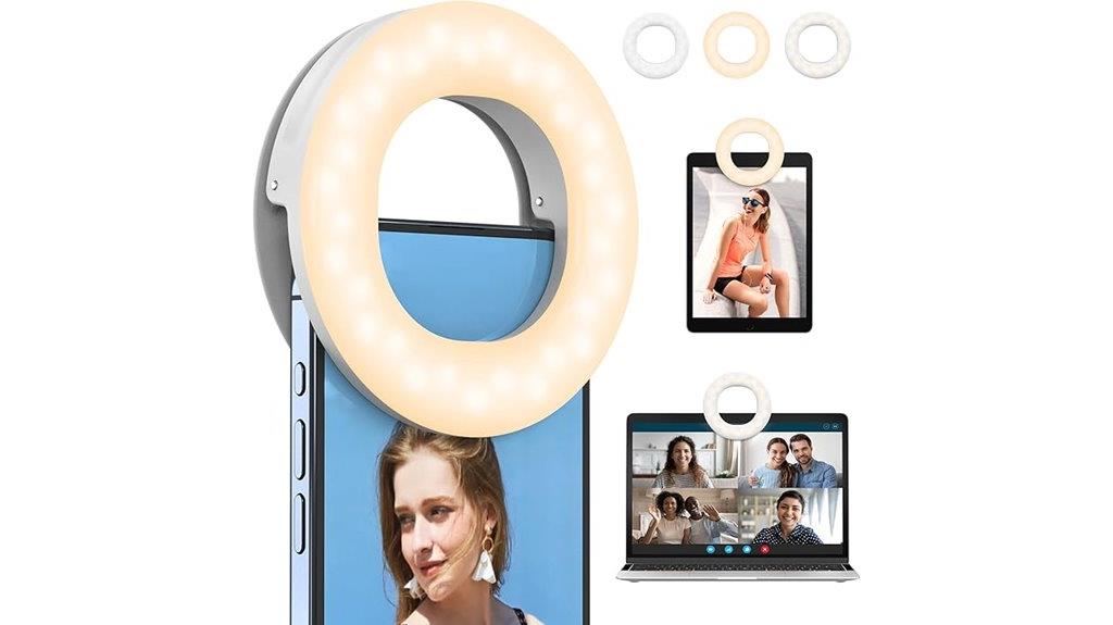 rechargeable portable selfie ring
