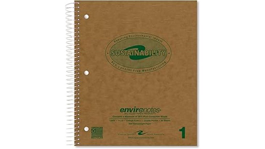 recycled spiral notebook
