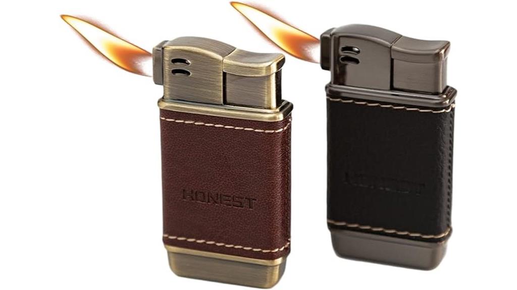 refillable brown black lighter