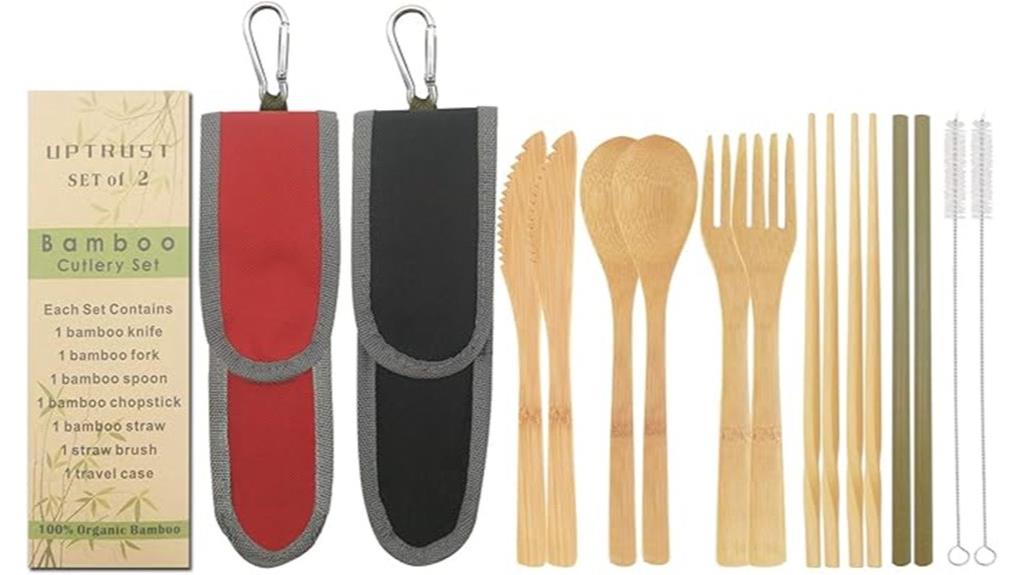 reusable bamboo utensil set