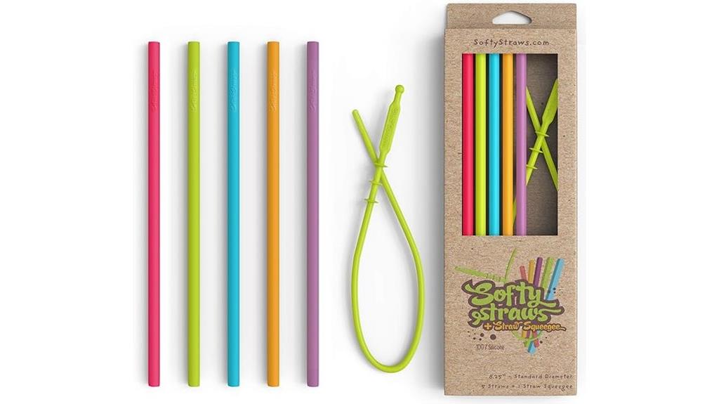 reusable bpa free silicone straws
