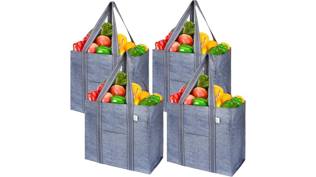 reusable grocery bags four pack