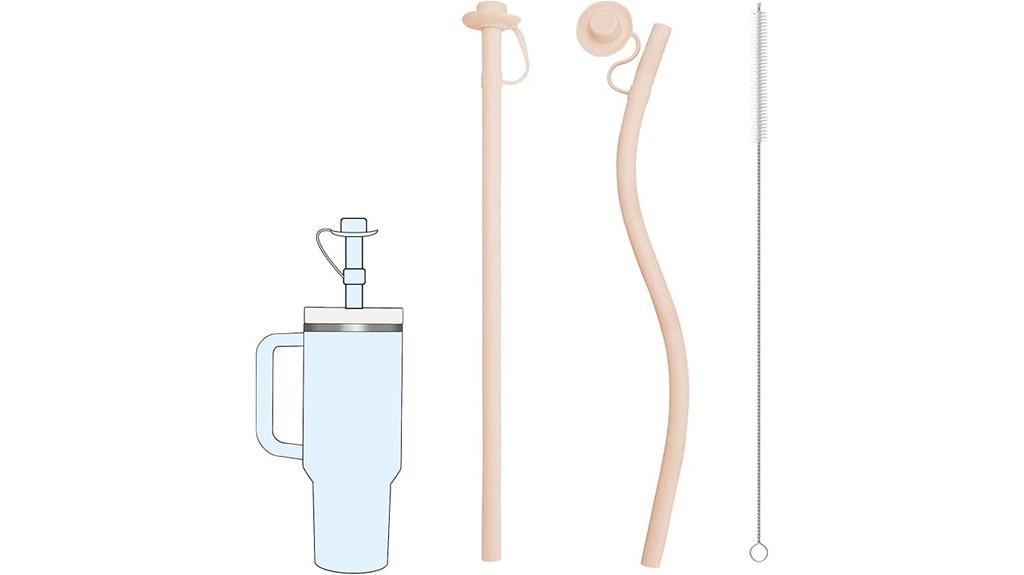 reusable silicone drinking straws