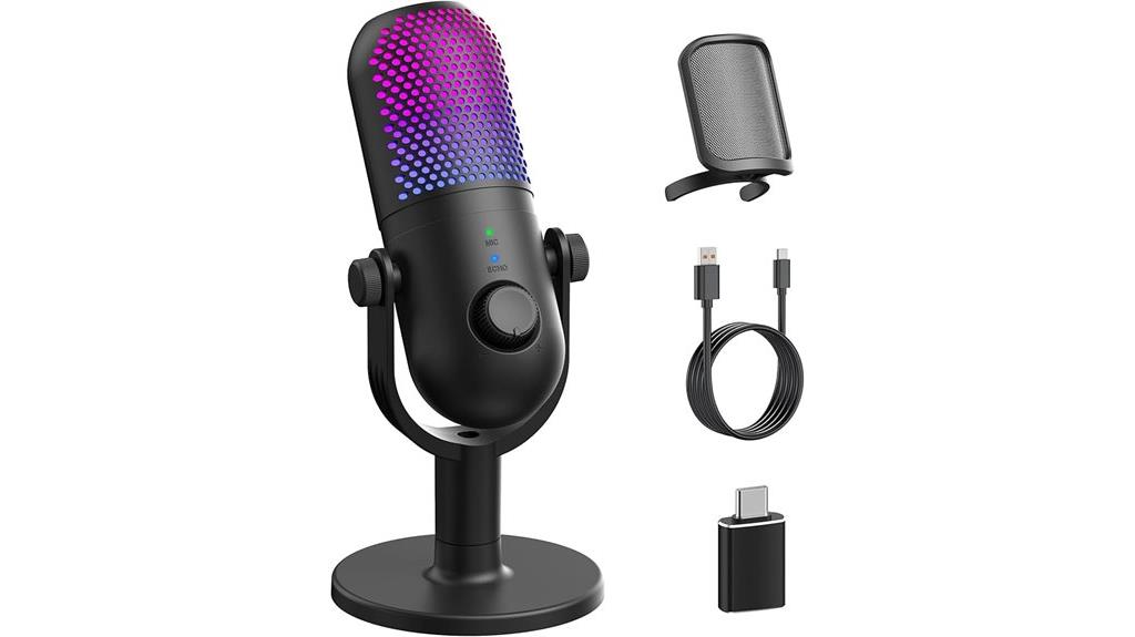 rgb pc gaming microphone