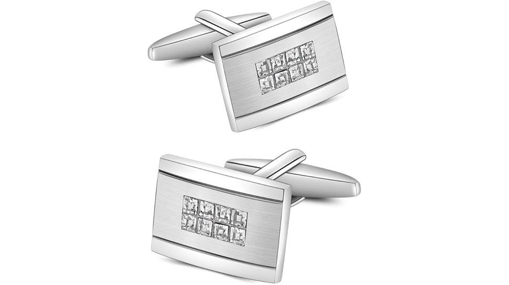 rhodium plated brass gift set