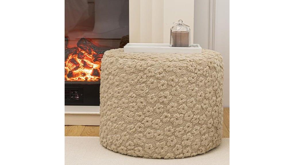 round boho ottoman pouf